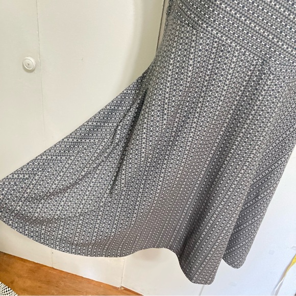 PRANA Amelie Sleeveless A-Line Dress Black Gray Charcoal Parade Pattern Medium - Picture 10 of 16